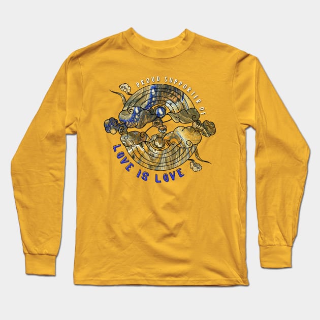 Proud Supporter of Love is Love Rainbows - Golden Warrior Long Sleeve T-Shirt by v_art9